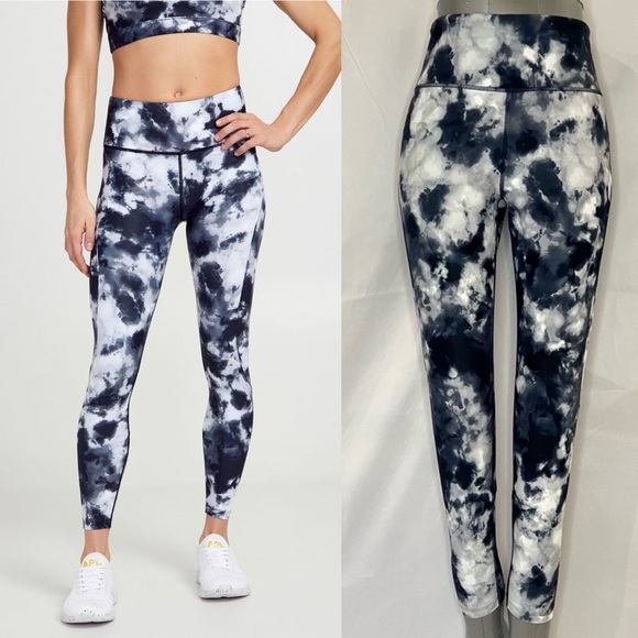 soulcycle Pants - SoulCycle dark navy and white Tie-Dye Leggings ( Soul by Soul Cycle )
